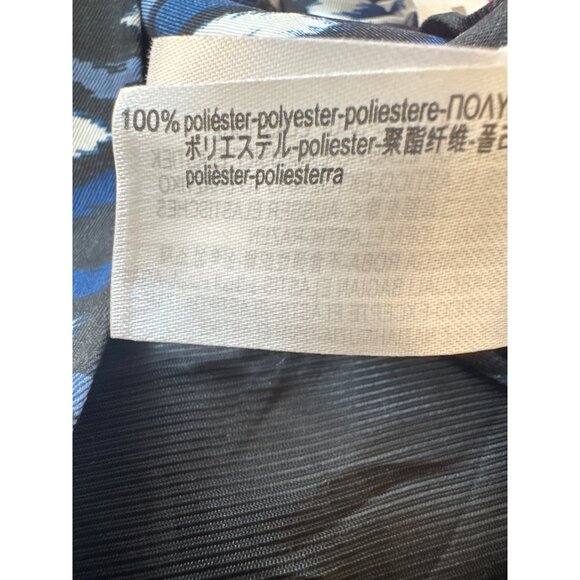 ZARA Small Wide-Leg Pants Ikat Pattern Elastic Waist Polyester - Picture 13 of 14